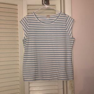 J.Crew factory cap sleeve striped tee